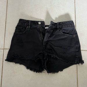 pacsun jean shorts in black womens 25
